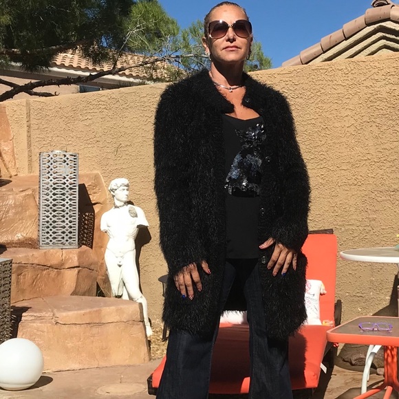 Free People Black fuzzy Jacket - Picture 6 of 8